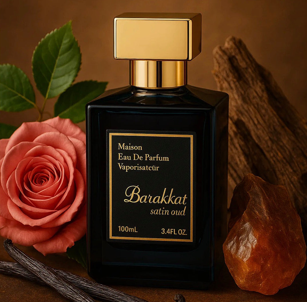BARAKKAT SATIN OUD EAU DE PARFUM 100ML - FRAGRANCE WORLD - inspi oud satinmood